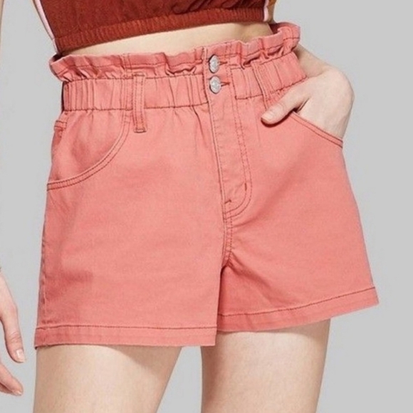 wild fable Pants - Wild Fable Salmon Coral Paperbag Shorts Medium